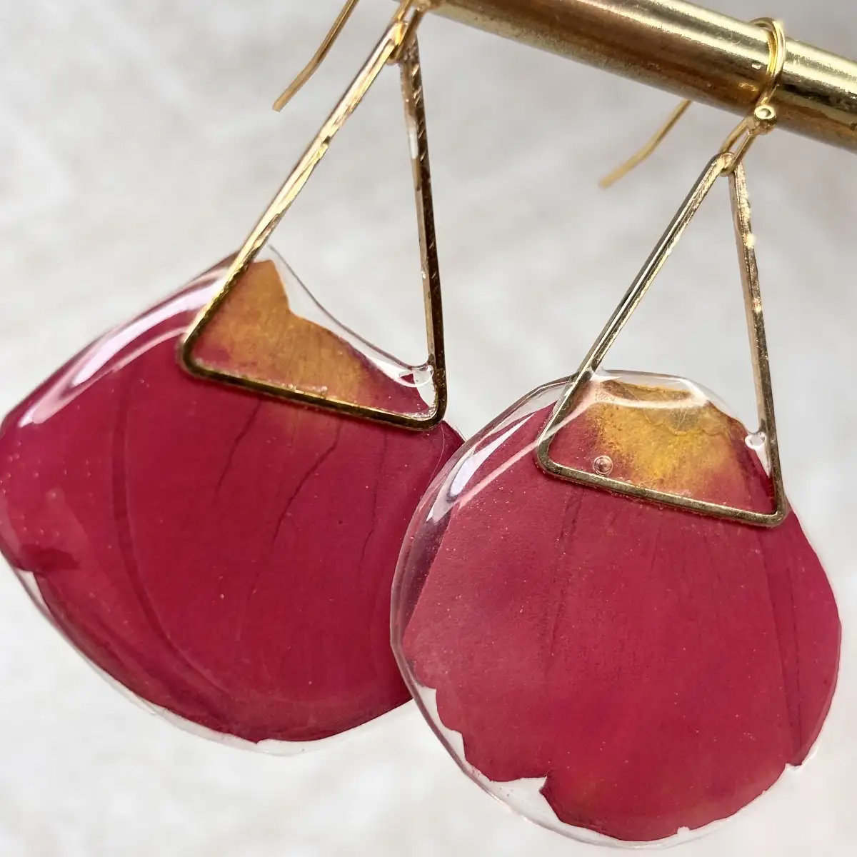 Rose rose avec doré