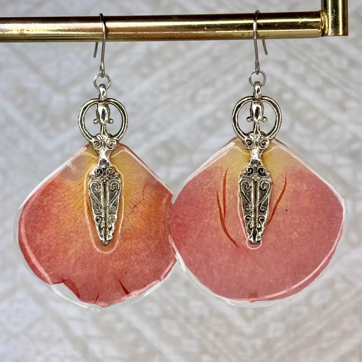 Rose orange avec argenté