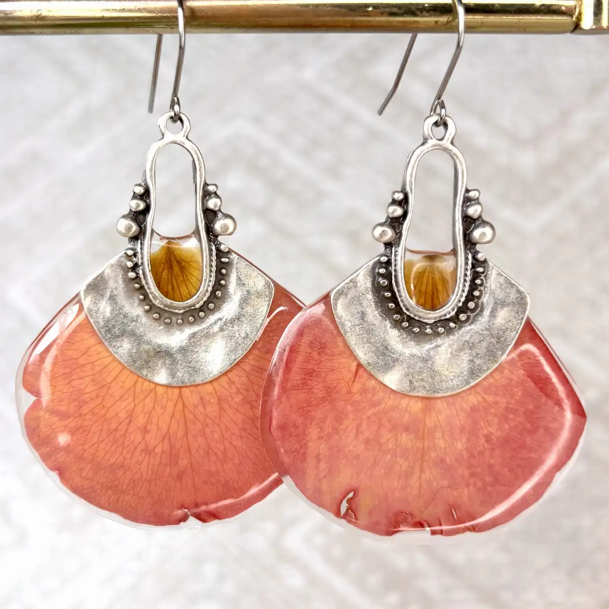 Rose orange avec argenté