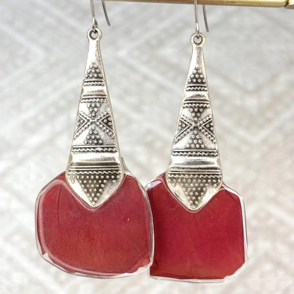 Rose rose avec argenté