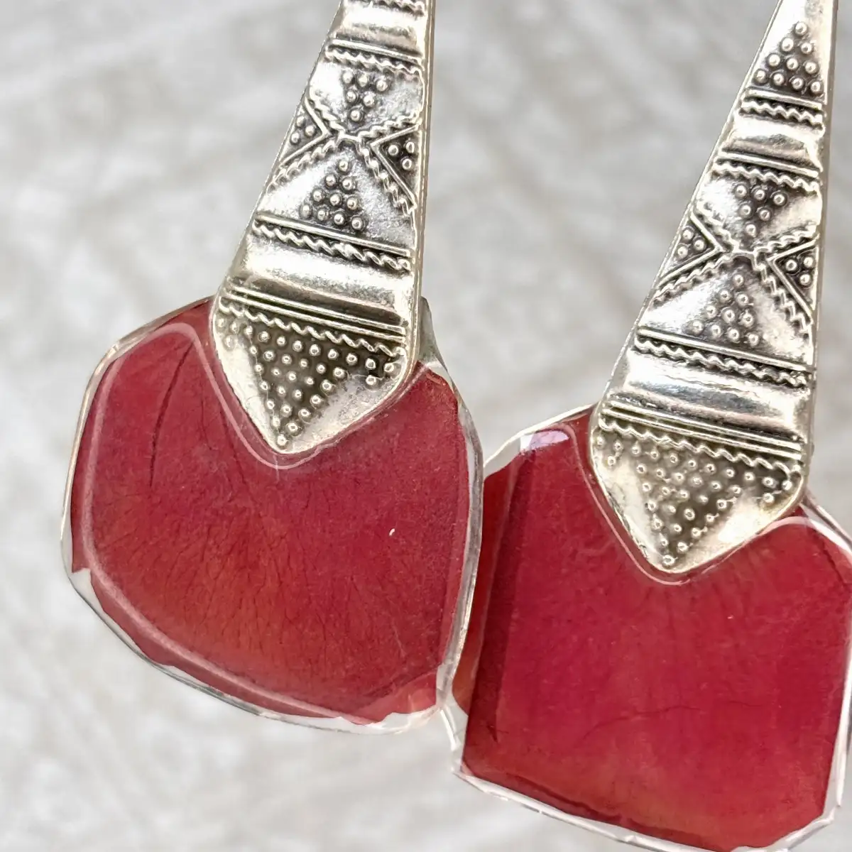 Rose rose avec argenté