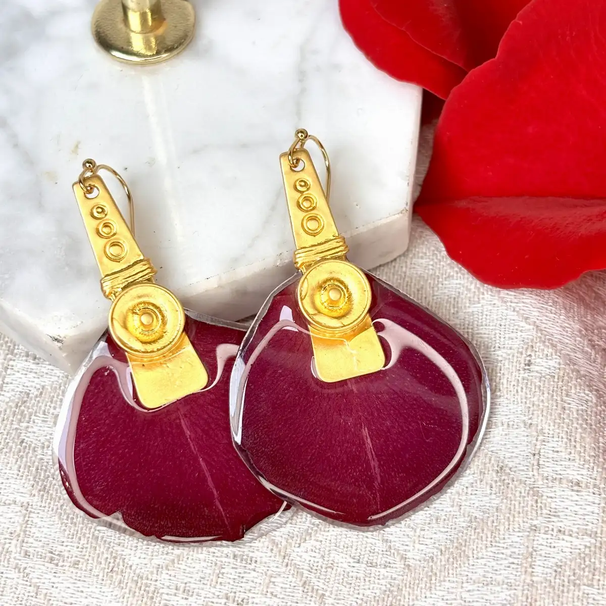 Rose Bordeaux avec doré